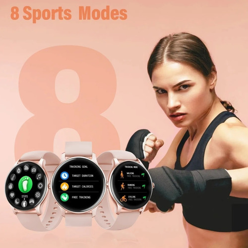Imagen 4 de 7 de Smartwatch Para Mujer, Reloj Inteligente, Reloj Bluetooth
