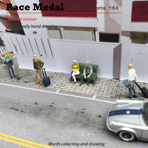 1:64 Scale Model Characters Sitting Position Figure White