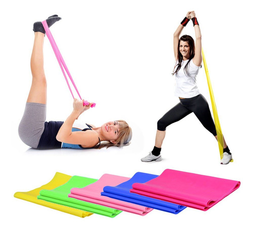 Banda Cinta Elástica Para Yoga En Tubo Pvc -  150 X 15 Cm -