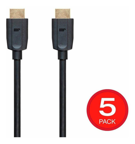 Monoprice Ultra 8k - Cable Hdmi De Alta Velocidad Juego De 5