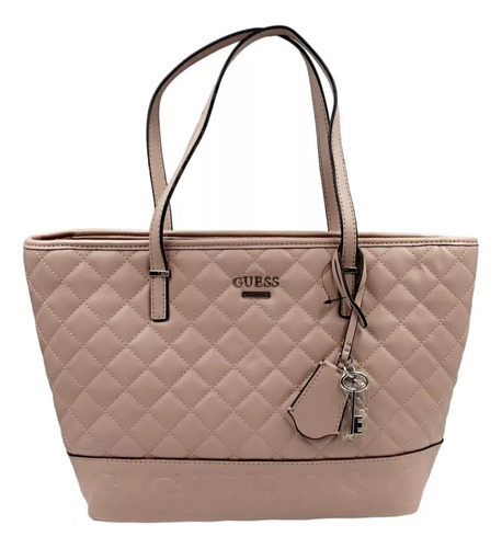 Bolsa Tote Guess Tote Quilted Color Rosa Claro