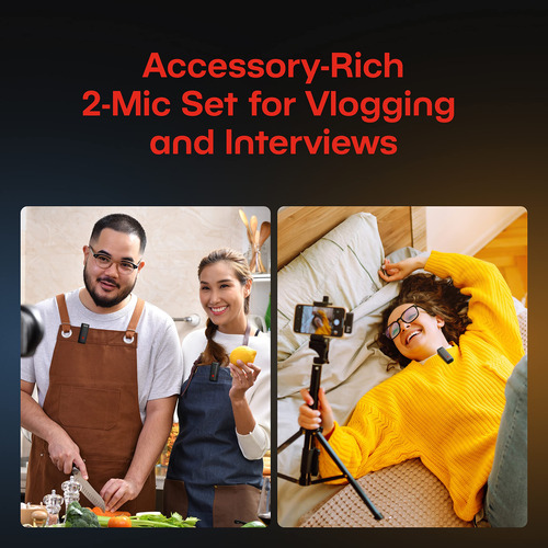 Set De Micrófonos Inalámbricos Bearvlog Para iPhone - 2 Lava