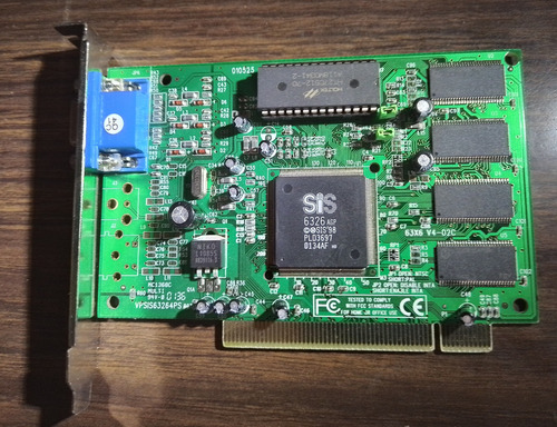Tarjeta Pine Sis 6326 Bus Pci 32bit Salida Vga 8 Mb Retro (Usado)