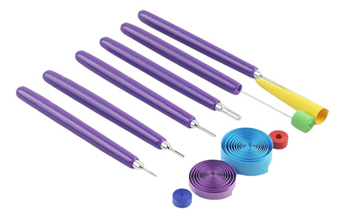 Juego De Herramientas For Bordar Papel Ranurado, 6 Piezas,