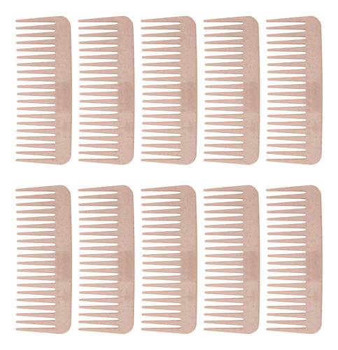Wide Tooth Comb 10pcs Hair Detangling Styling Wheat Straw