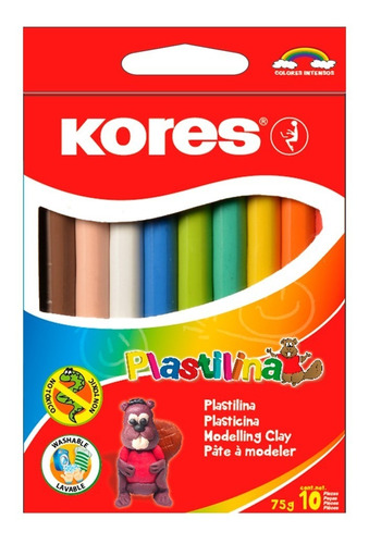 Plastilina Kores Corta X 10 Unidades 