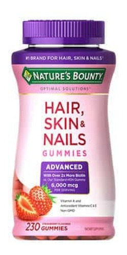 Hair Skin Nails 230 Gomas 6000mcg - Unidad a $559