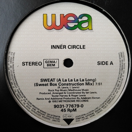 Inner Circle - Sweat (a La La La La Long) - Germany (Usado)
