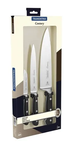 Juego De 3 Cuchillos Tramontina Century Set Cocina - Rex