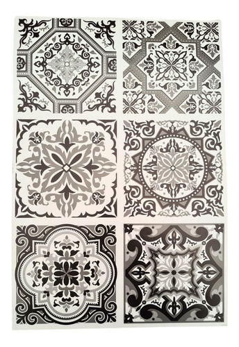 Pack 12 Azulejos Adhesivos Impermeables Cerámica Decorativa