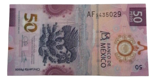 Billete De Ajolote, De $50 Pesos. 