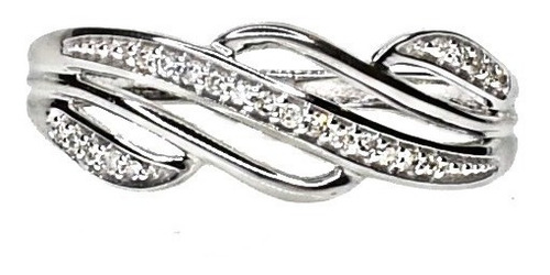 Anillo Diseño 23 Diamantes Oro Blanco 18 Kts. - Freewatch