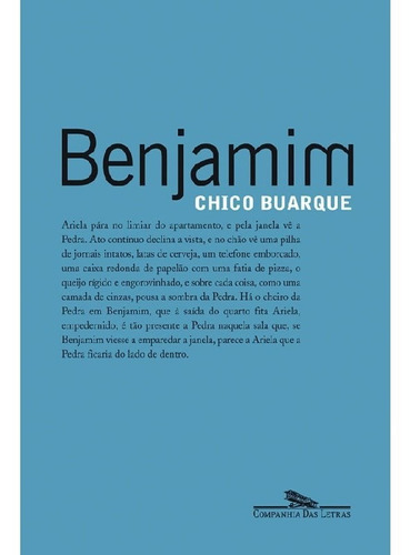 Benjamim: Benjamim, De Buarque, Chico. Editora Companhia Das Letras, Capa Mole, Edição 2 Em Português