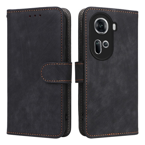 For Oppo Reno11 5g Rfid Blocking Pu Wallet Card Slot Case