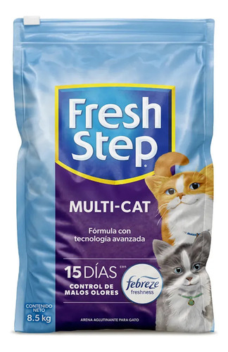 Arena Para Gato Fresh Step Multicat 8.5 Kg