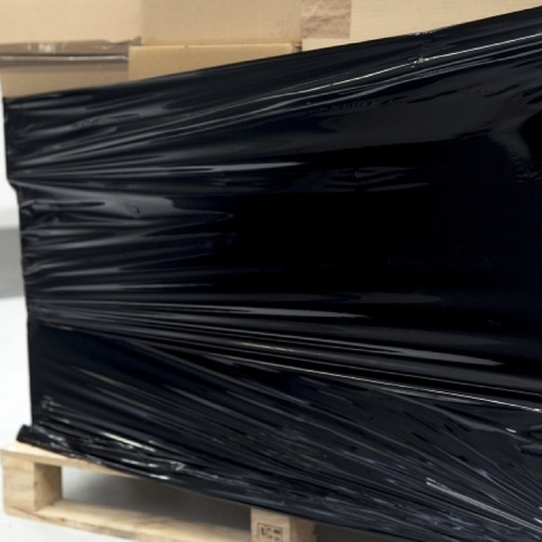 Rollo Film Stretch Virgen Negro 50cm 100% Cubritivo Caja X 6