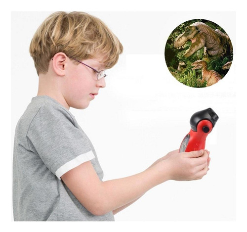 Cistmas Dinosaurio Proyección Antorcha Linterna Educativa