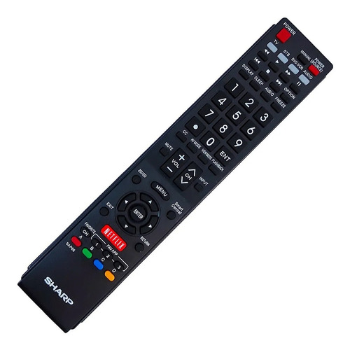 Control Remoto Para Sharp Aquos Smart Tv Netflix 3d