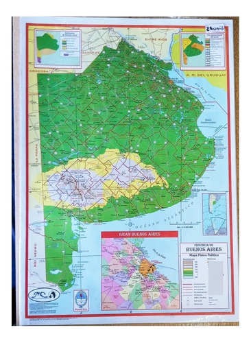 Mapas N° 6 Block X 24 Escolar Fisico Politico Varias Region