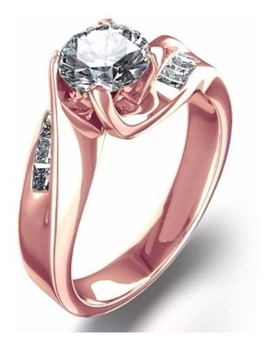 Anillo De Compromiso Oro Rosa 18kt Envio Gratis Marloz