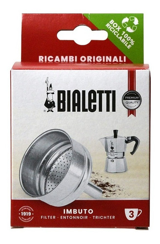 Repuesto Embudo Para Cafetera Bialetti De 3 Pocillos