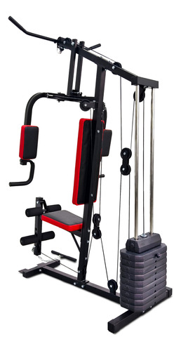 Multigym Bandfitness 002 Con 45 Kg Peso Usuario 120 Kg Negro Rojo