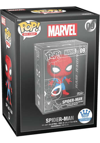 Funko Pop Marvel 09 Spider-man Die Cast Exclusive