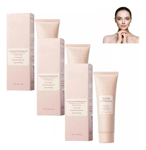 Gel Exfoliante Purificante, Limpiador Exfoliante Facial 3 Pi