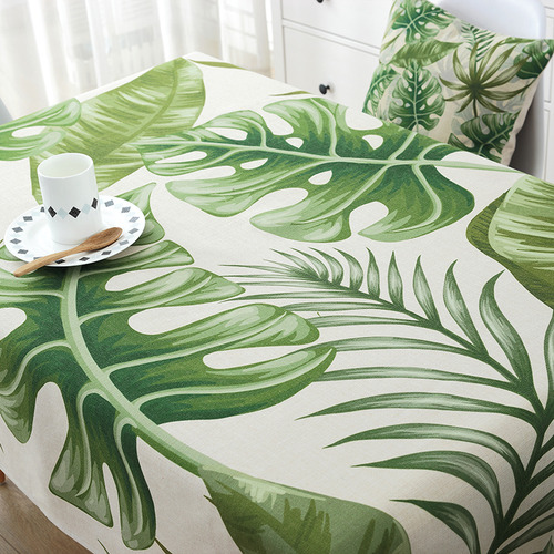 Mantel Impermeable Con Hojas Tropicales, Árbol Verde