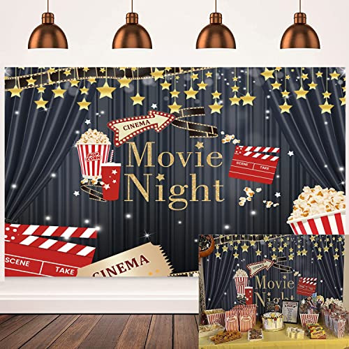 Cine Noche De Cine Telón De Película Negro Cine Noche 22t68
