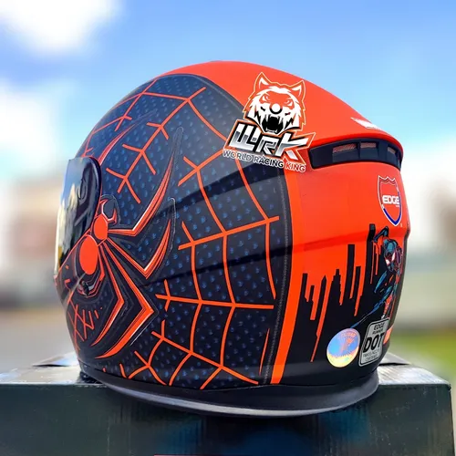 Casco para moto spiderman sale
