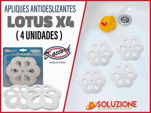 Imagen 2 de 10 de Aplique Antideslizante Bañera Con Ventosas X 4 Unidades