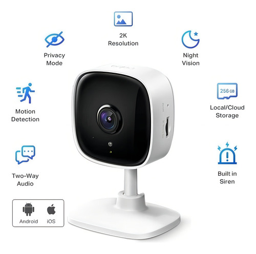 Cámara De Seguridad Wifi 2k Tp-link Tapo C110 - Electromundo Blanco