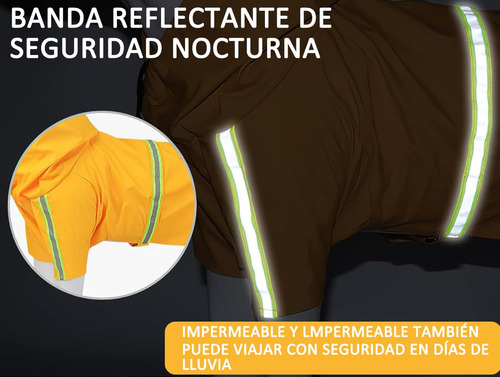 Azuldimen Impermeable Para Perros Chaqueta De Lluvia Ligera