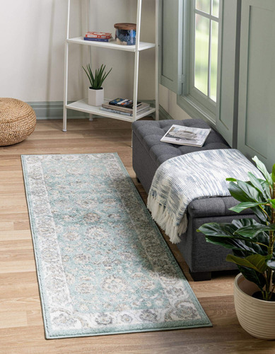 Rugs Aurelia Collection Alfombra  Pasillo 6 Pie Aqua Pelo