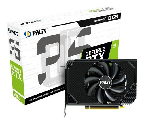 Imagem 1 de 8 de Placa De Vídeo Palit Storm X Geforce Rtx 3050 8gb Gddr6 Lhr