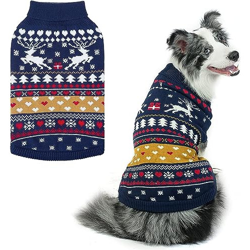 Pupteck Suéteres De Navidad Para Perros Para Clima Frío, Tra