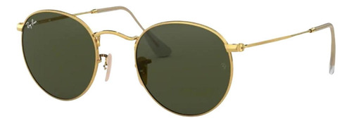 Gafas redondas doradas, lente de cristal G15, importadas de Italia
