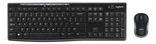 Kit de teclado e mouse sem fio Logitech MK270 Espanhol de cor preto