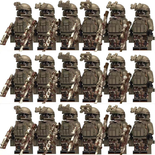 Minibuild Soldado Bloques Fuerzas Especiales Lobo 18pcs