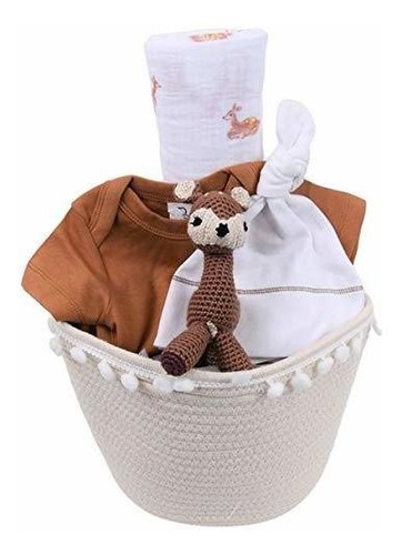 Organic Baby Gift Basket - Forest Fawn - Baby Gifts For Boys