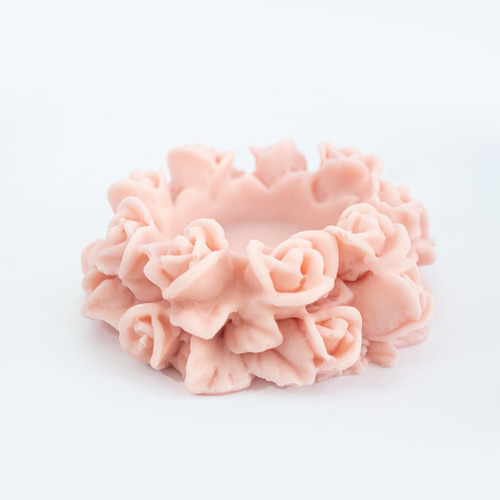 Imagem 5 de 6 de Molde Forma Silicone Porta Vela De Rosas Ib-732