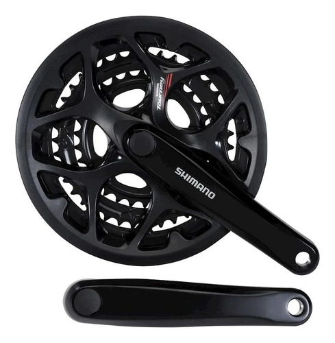 Pedivela Tourney Fc-a073 Shimano 50/39/30d 170mm Cg Quadrado Cor Preto