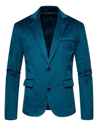 Traje Tipo Blazer Liso Con Un Solo Botón Para Hombre G Forma