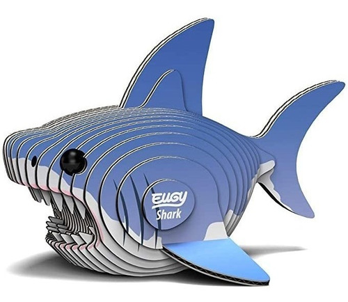 Eugy 019 Shark Eco-friendly 3d Puzzle De Papel [nuevo Sello.
