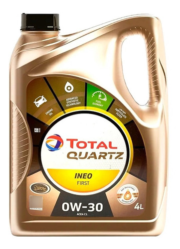 Aceite Lubricante De Motor Total 0w30 Ineo First 4l