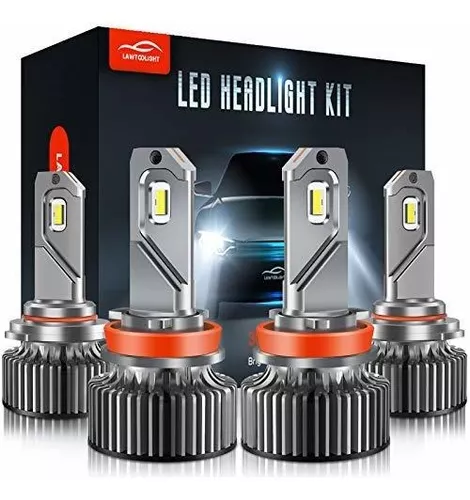 Lawtoolight 4-Pack 9005/Hb3 H11/H8/H9 LED Headlight Bulb High/Low Beam Fog  Light