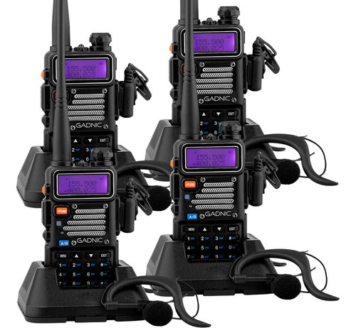 Radio Handy X4 Bi-banda 2,5 Ppm 128ch Hasta 12km Gadnic Vhf