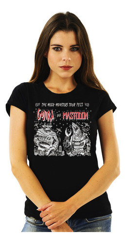 Polera Mujer Gojira Mastodon Mega Monsters Tour Chile 2023 M