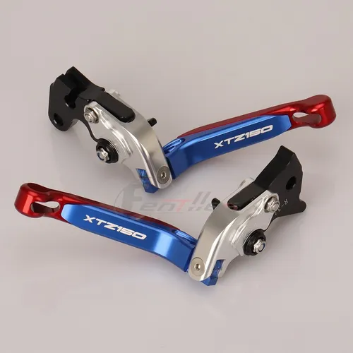 Palancas De Aluminio Plegables For Yamaha Xtz150, Azul-rojo